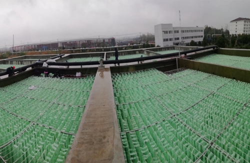 蘇凈新材料為安徽某印染廢水站提供生物填料改造
